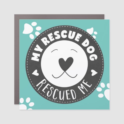 Rescue dog Car Magnet My rescue dog rescued me Car Magnet