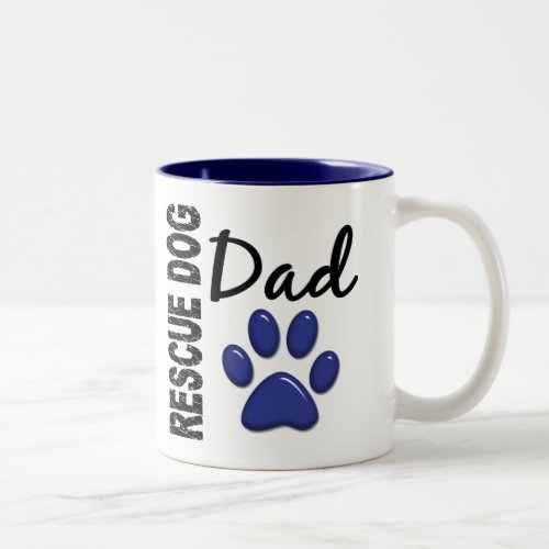 Rescue Dog Dad 2 Two_Tone Coffee Mug