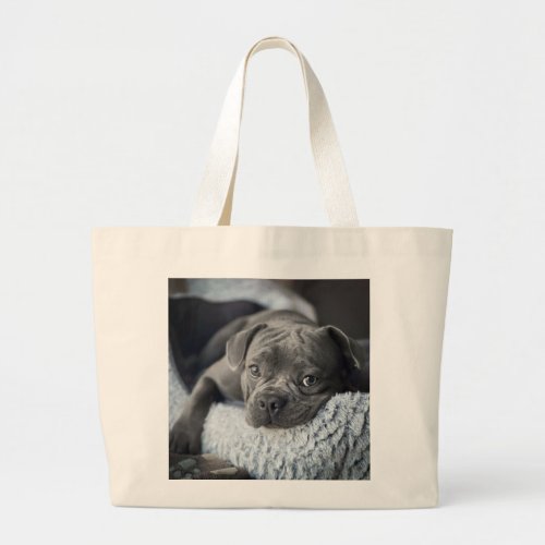 Rescue dog French Bulldog tote bag