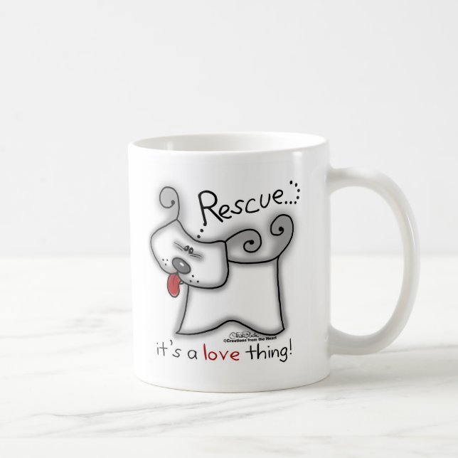 Rescue Dog ... It's A Love Thing Coffee Mug (Right)