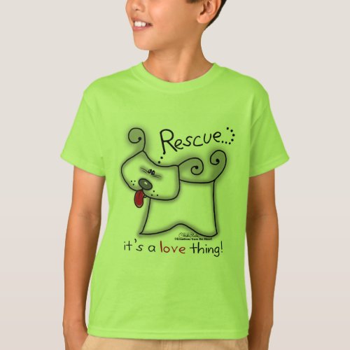 Rescue Dog  Its A Love Thing T_Shirt