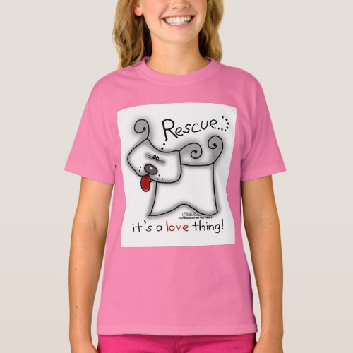 Rescue Dog  Its A Love Thing T_Shirt