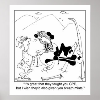 Rescue Dog Knows CPR Poster