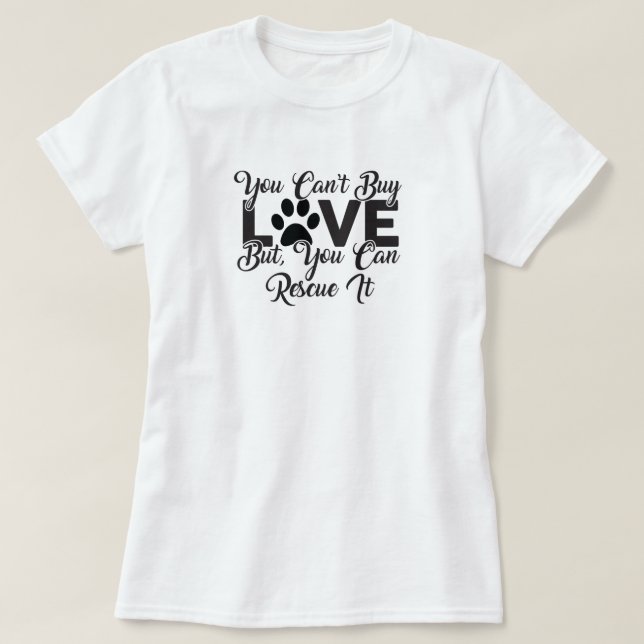 Rescue Dog Love T-Shirt (Design Front)