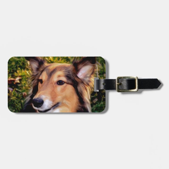 Rescue Dog Luggage Tag (Front Horizontal)