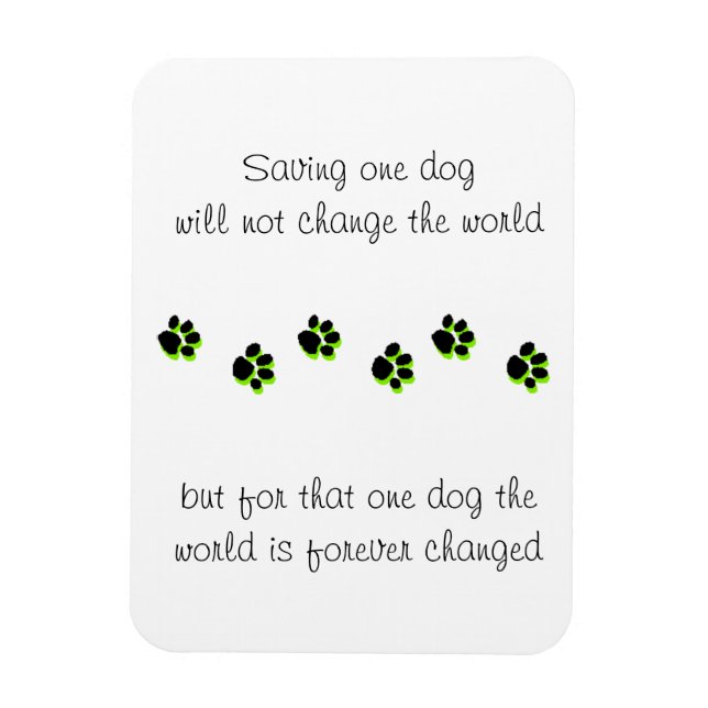 Rescue Dog Magnet, Saving One Life Magnet (Vertical)