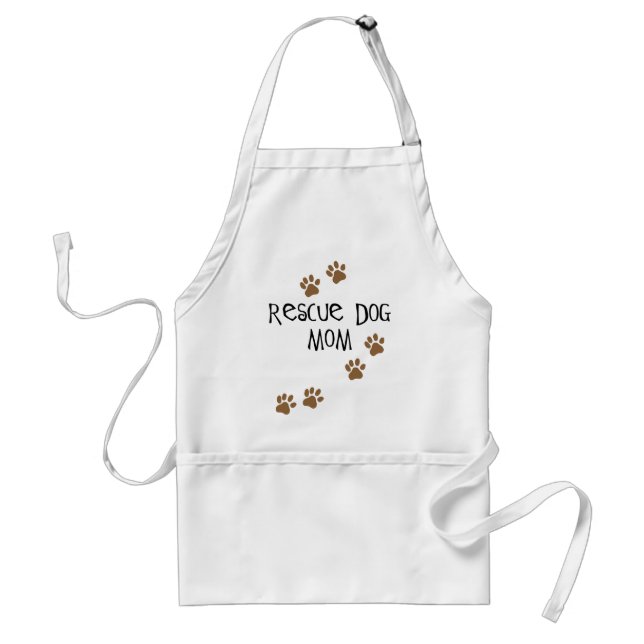 Rescue Dog Mom Adult Apron (Front)