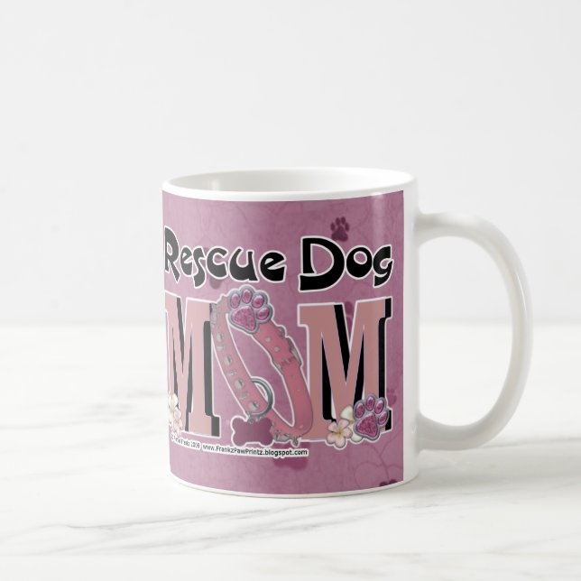 Rescue Dog MOM Coffee Mug (Right)