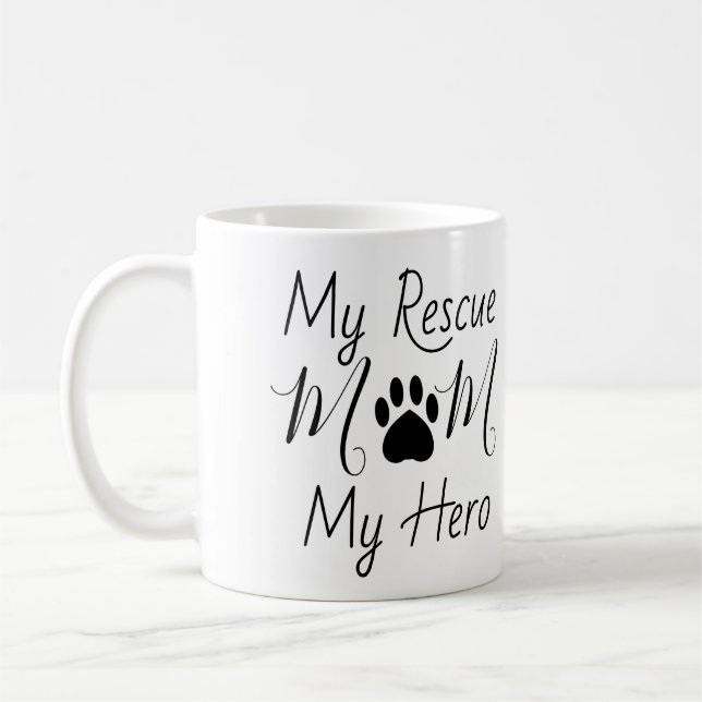 Rescue Dog Mom Hero Photo Mug (Left)