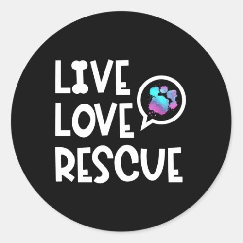 Rescue Dog Search Dog Service Dog Paw Classic Round Sticker