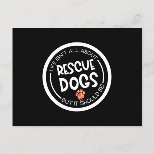 Rescue Dog Search Dog Service Dog Paw Postcard