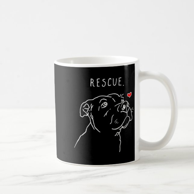 Rescue Dog Tbull Drawing Rescue Mom Adopt Dont _1  Coffee Mug (Right)