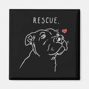 Rescue Dog Tbull Drawing Rescue Mom Adopt Dont _1 Magnet
