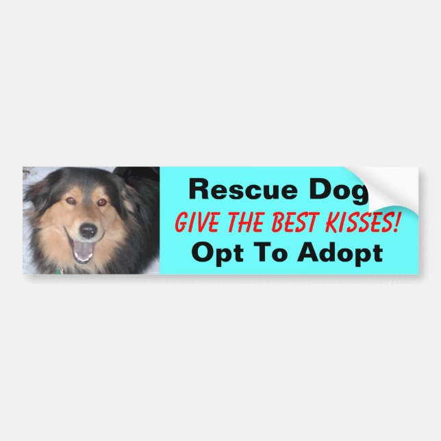 Rescue Dogs Give the Best Kisses!... Bumper Sticker (Front)