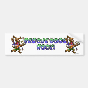 Rescue Dogs Rock! Bumper Sticker
