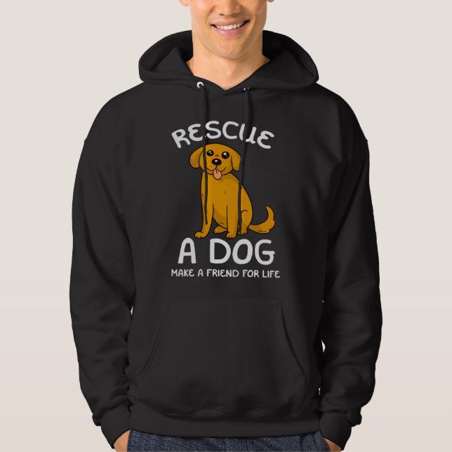 Rescue Dogs Shop Adopt Animal Hoodie (Front)