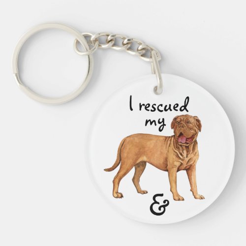 Rescue Dogue de Bordeaux Keychain