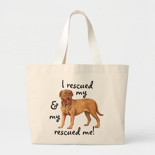 Rescue Dogue de Bordeaux Large Tote Bag