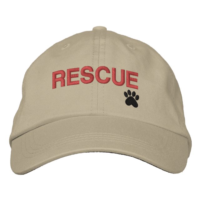 RESCUE EMBROIDERED BASEBALL CAP (Front)
