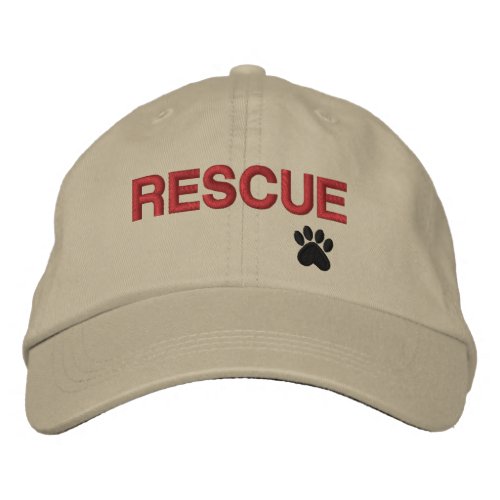 RESCUE EMBROIDERED BASEBALL CAP