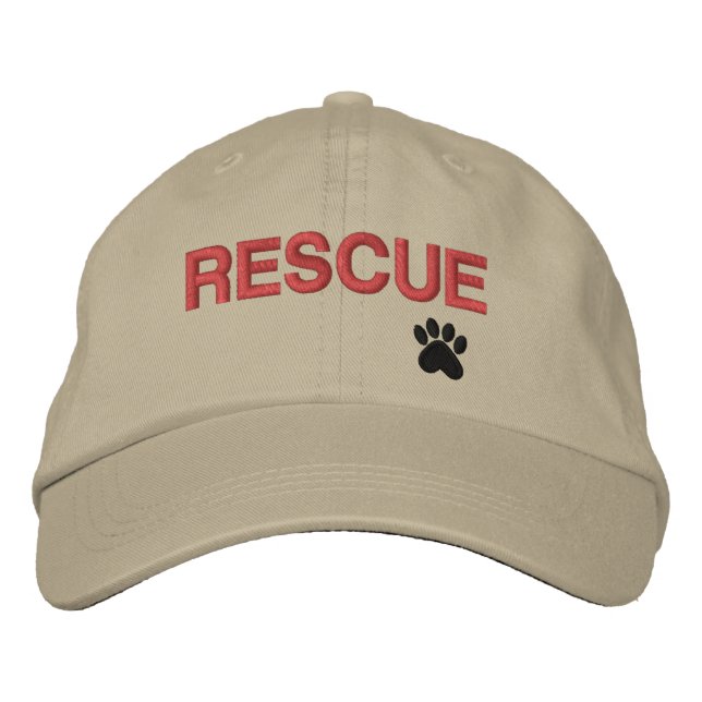 RESCUE EMBROIDERED BASEBALL CAP (Front)