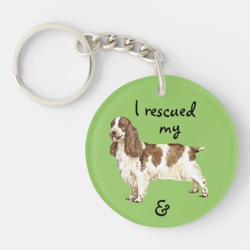 Rescue English Cocker Spaniel Keychain