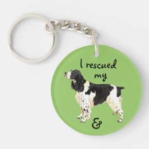 Rescue English Springer Spaniel Keychain