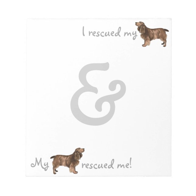 Rescue Field Spaniel Notepad (Front)