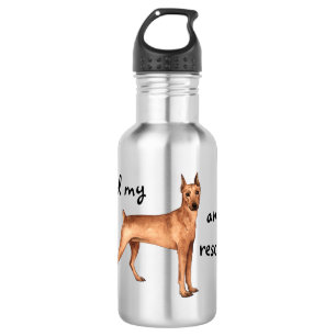 Rescue German Pinscher Stainless Steel Water Bottle