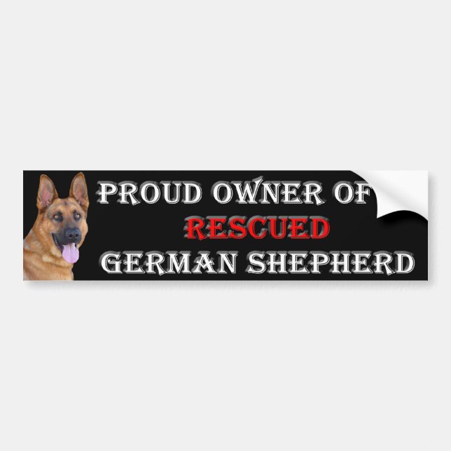 Rescue German Shepherd Bumper Sticker (Front)