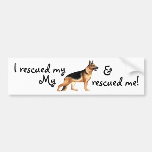 Rescue German Shepherd Bumper Sticker