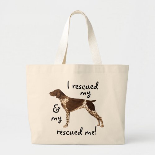 Rescue German Shorthaired Pointer Large Tote Bag