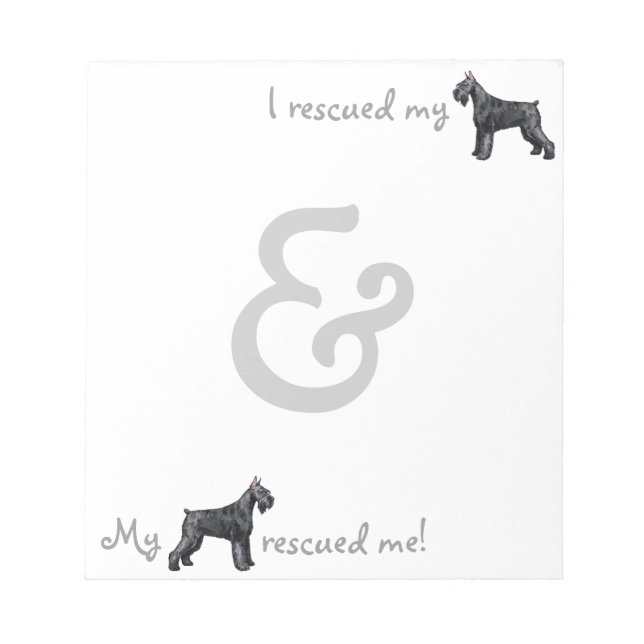 Rescue Giant Schnauzer Notepad (Front)