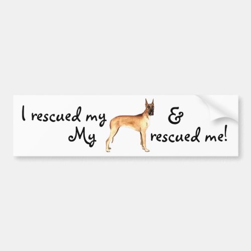 Rescue Great Dane Bumper Sticker
