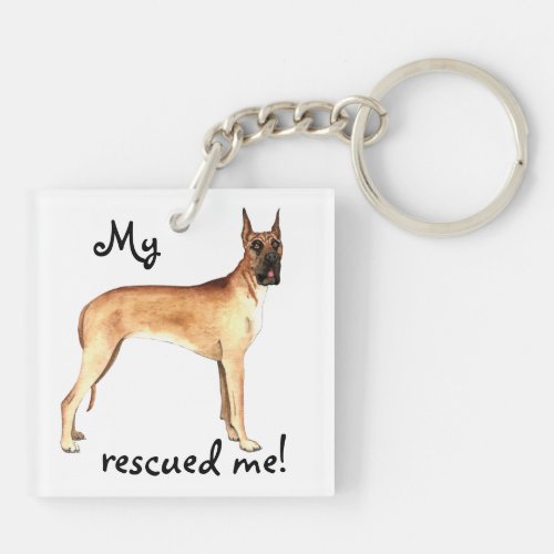 Rescue Great Dane Keychain