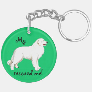 Rescue Great Pyrenees Keychain