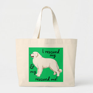 Rescue Great Pyrenees Large Tote Bag