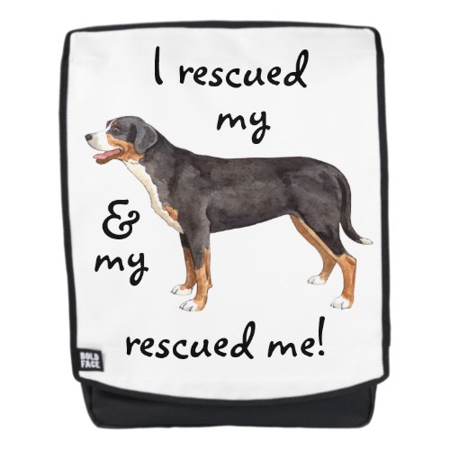 Rescue Greater Swiss Mountain Dog Backpack