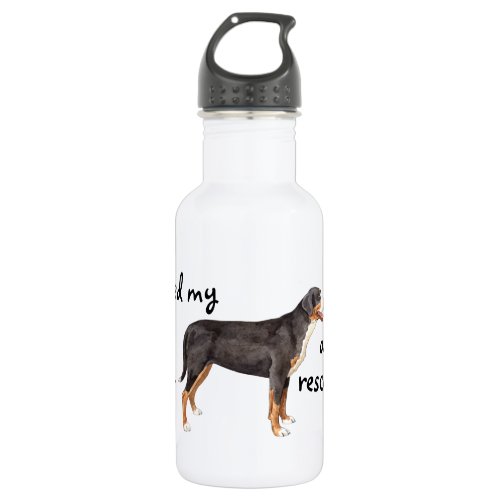 Rescue Greater Swiss Mountain Dog Water Bottle