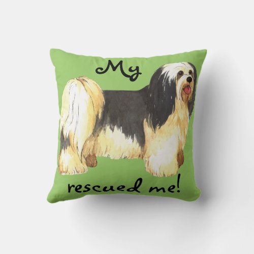 Rescue Havanese Throw Pillow