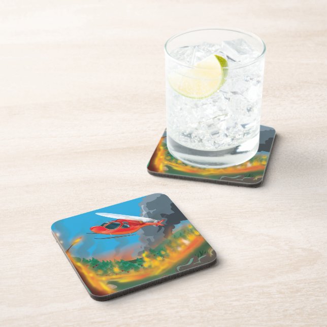Rescue Helicopter Beverage Coaster (Right Side)