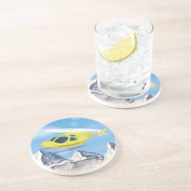 Rescue Helicopter Drink Coaster (Side)