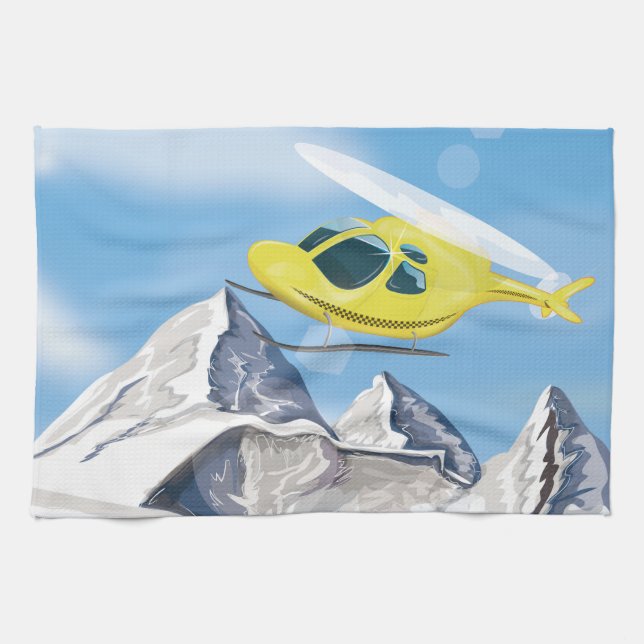 Rescue Helicopter Kitchen Towel (Horizontal)