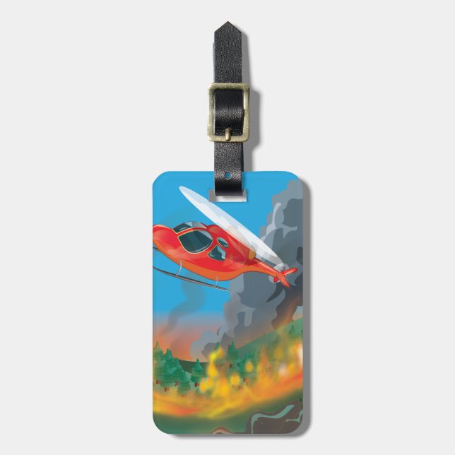 Rescue Helicopter Luggage Tag (Front Vertical)