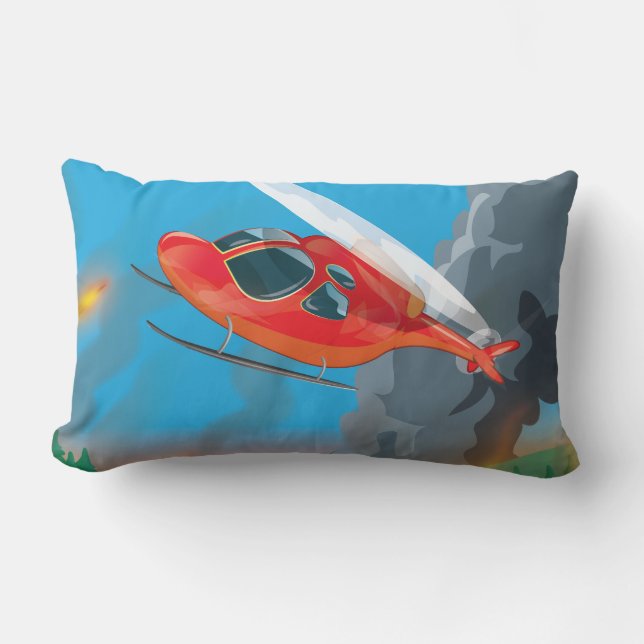 Rescue Helicopter Lumbar Pillow (Front)