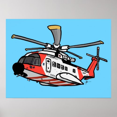 Rescue Helicopter Poster