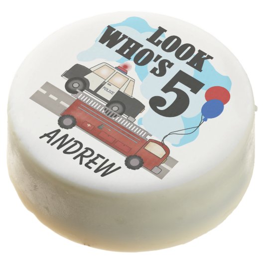 Rescue Heroes 5th Birthday Dipped Oreos (Angled)
