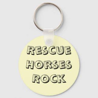 Rescue Horses Rock Keyring