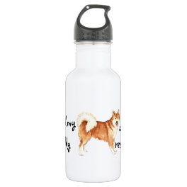 Rescue Icelandic Sheepdog Stainless Steel Water Bottle