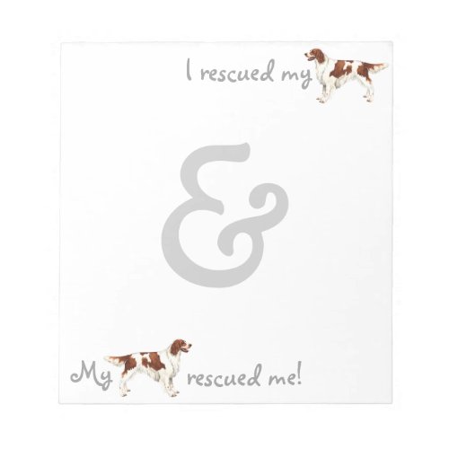 Rescue Irish Red and White Setter Notepad